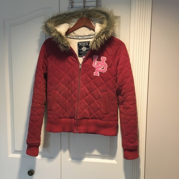 PINK by Victoria’s Secret red winter jacket XS - Picture 2 of 8